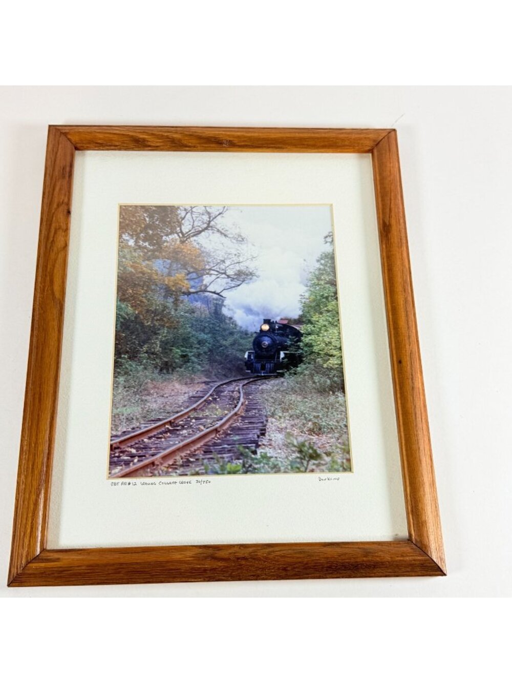 Don Kline EBT RR 12 Colgate Grove Train Engine Photo Framed Signed LE Print PA
